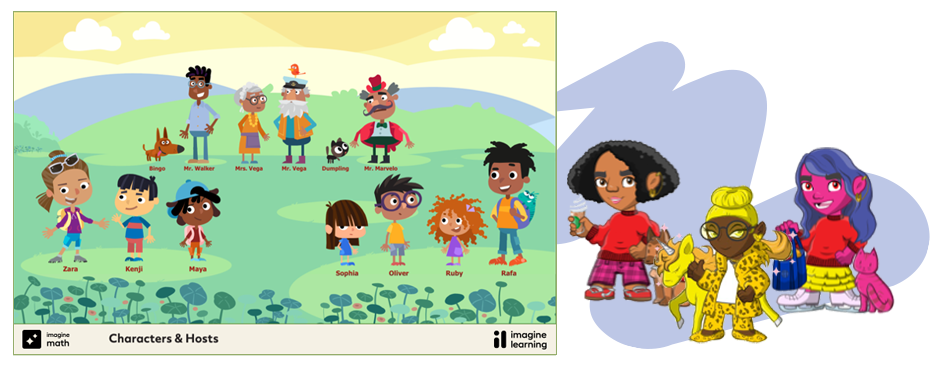 Imagine Math Product shot and avatar examples
