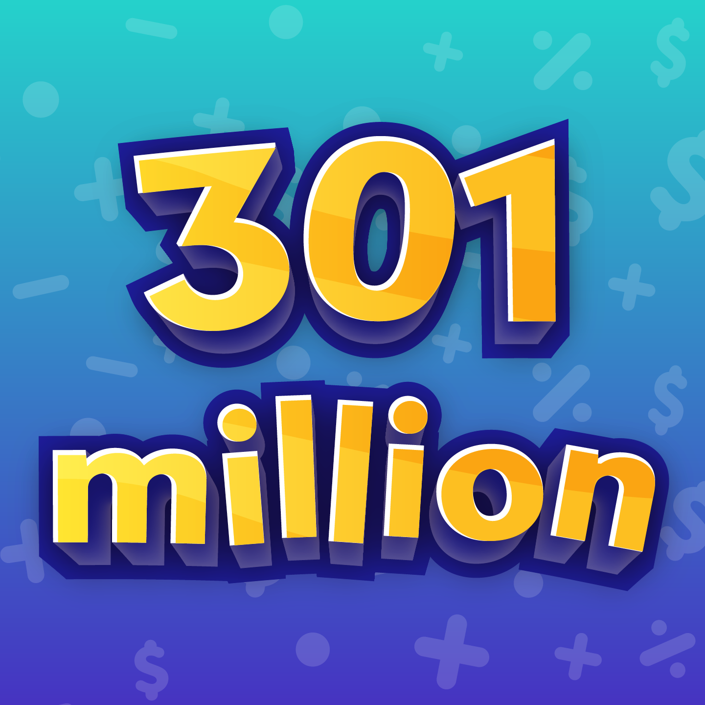 $1 Million logo, Do math, pay it forward.
