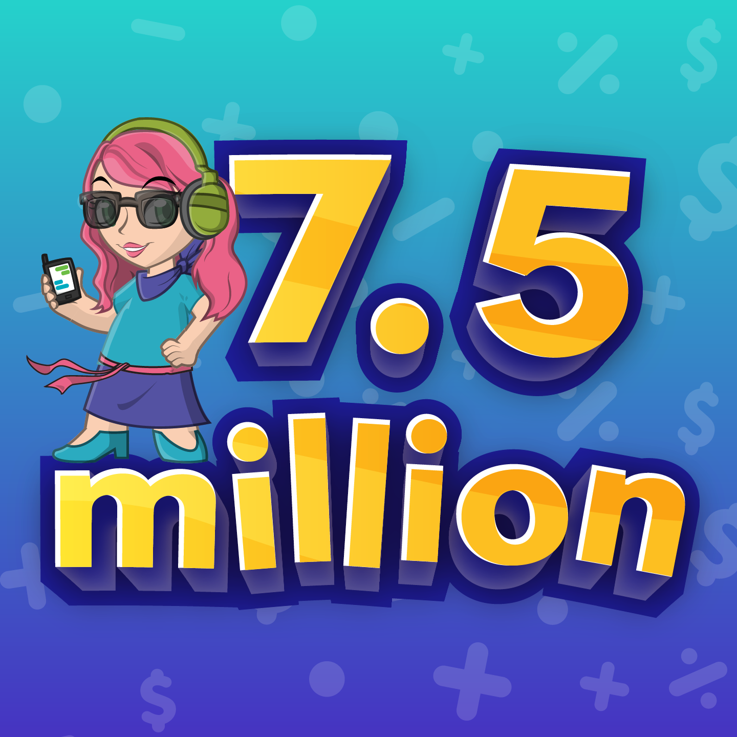 $1 Million logo, Do math, pay it forward.