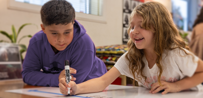 students practicing math